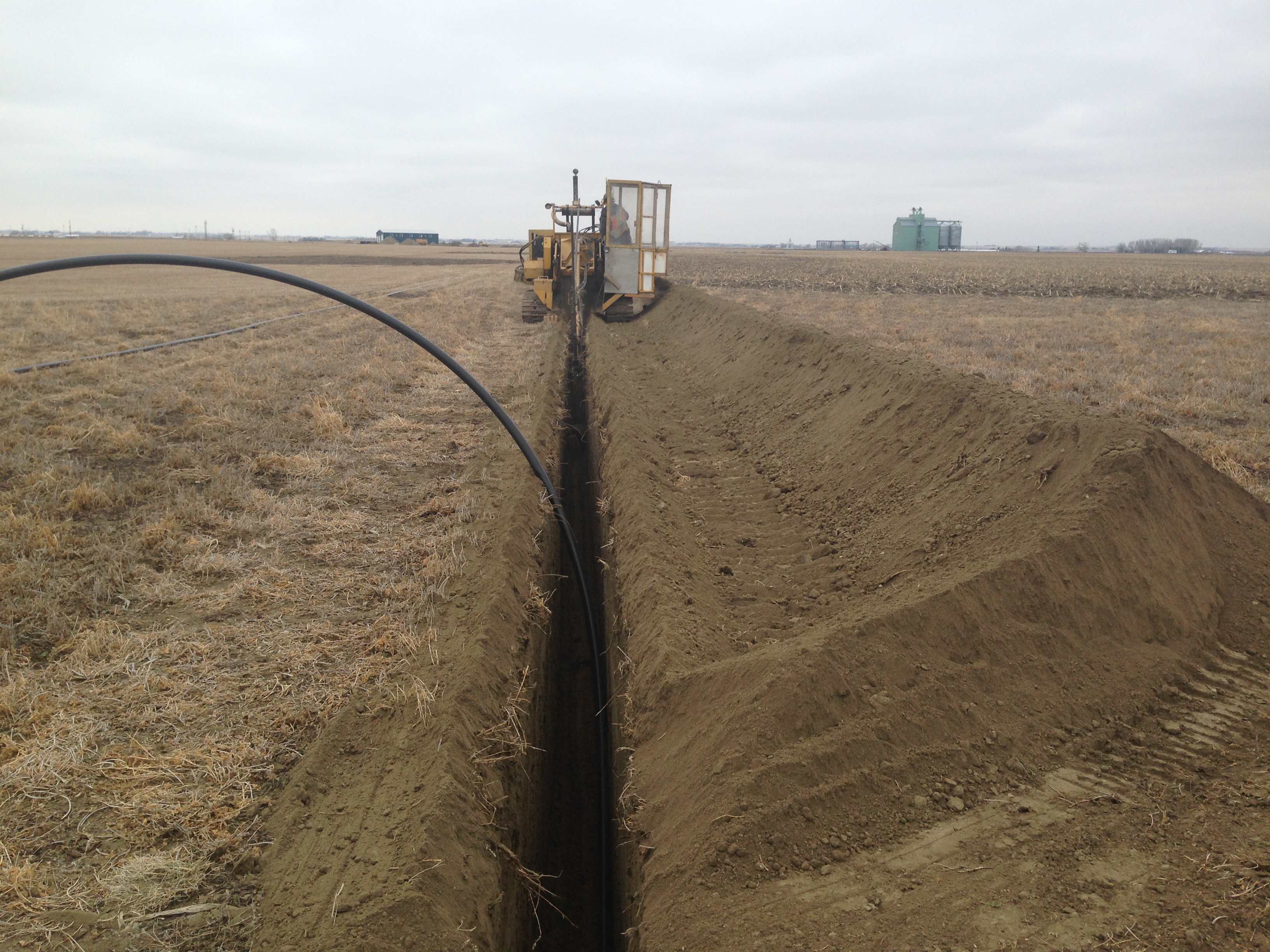 New water line going in - Boonco Excavating